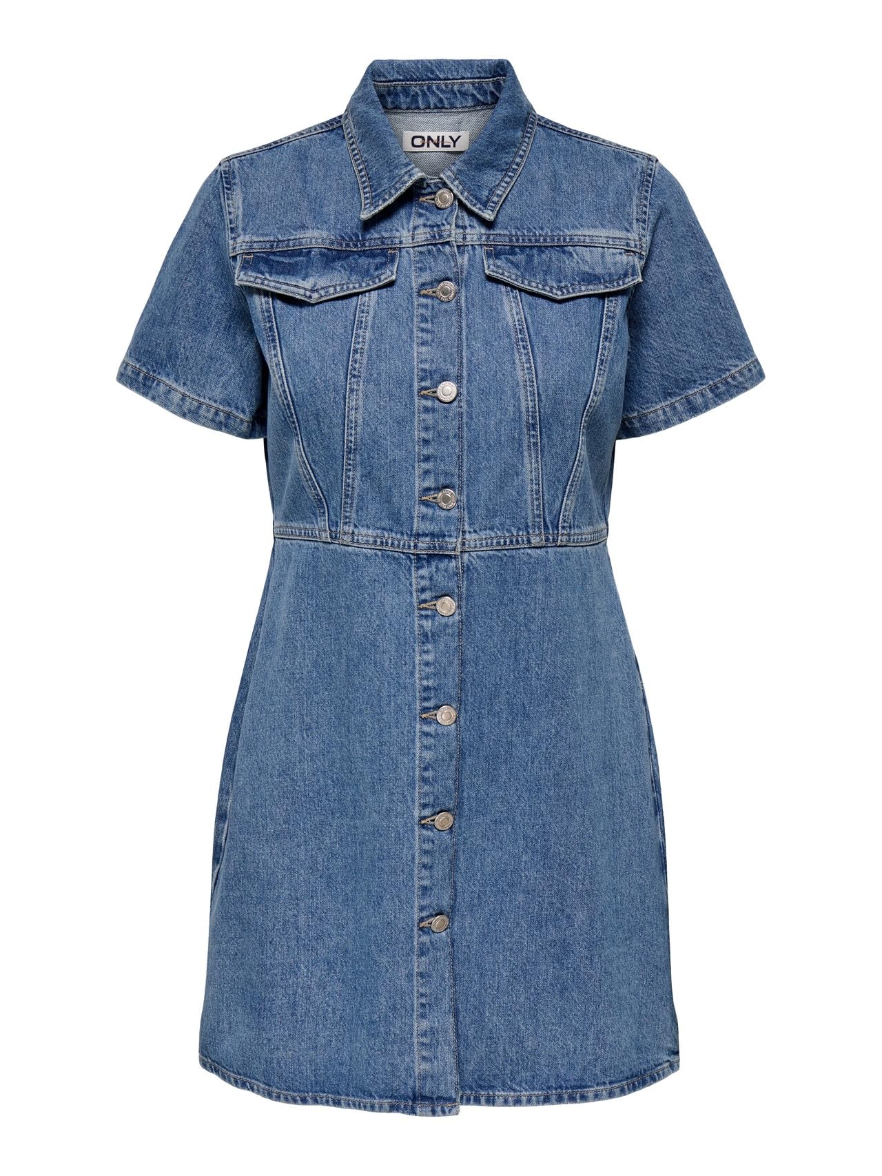 ONLY Damen Onlmalia S/S DNM Dress AKM Noos
