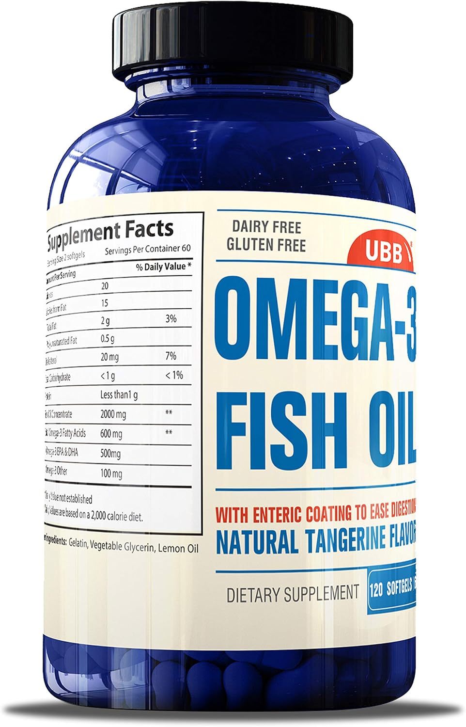 Omega 3 Fish Oil Extra Strength, Burpless - 2600mg Combination of The Best and Original NSF-Certified Pharmaceutical Grade Pills - Joint Support, Immune, Heart Health, Brain, Eyes, Skin (120 Count)