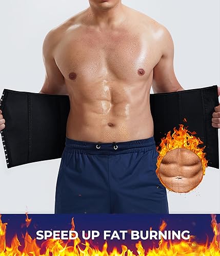 Miniatura 2 de TAILONG Cinturón de entrenamiento de cintura para hombre, entrenamiento para pérdida de peso corporal, quemador de grasa, banda de recortador,