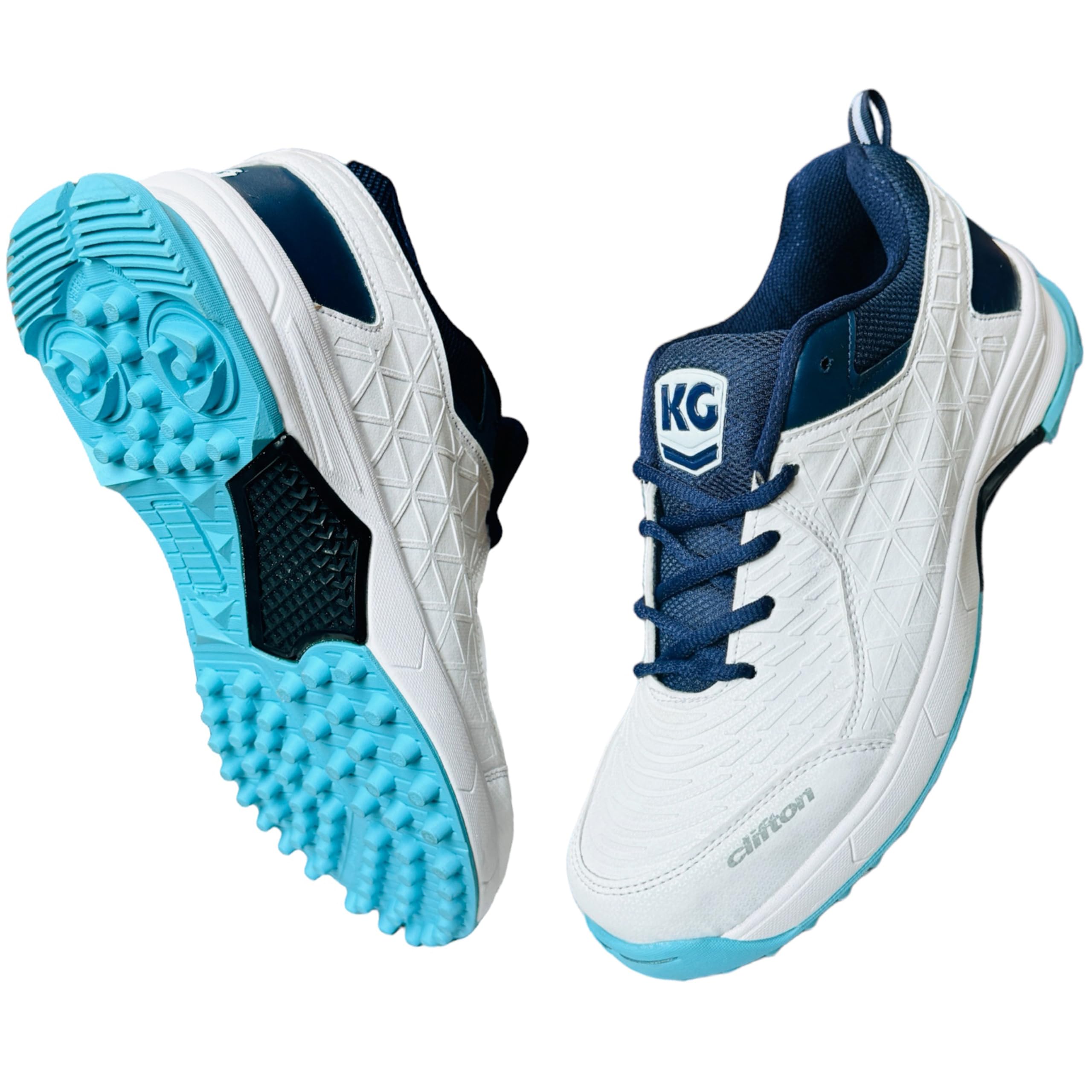KG Elite Cricket Shoe for Men, Light Weight (White-Blue, 6) (B0CZTZ5WJV) Amazon Price History, Amazon Price Tracker