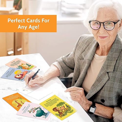 Miniatura 10 de 120 postales  Paquete a granel de postales para niños, familia, amigos, estudiantes, profesores, campamento de verano y más  Di hola, pensando en