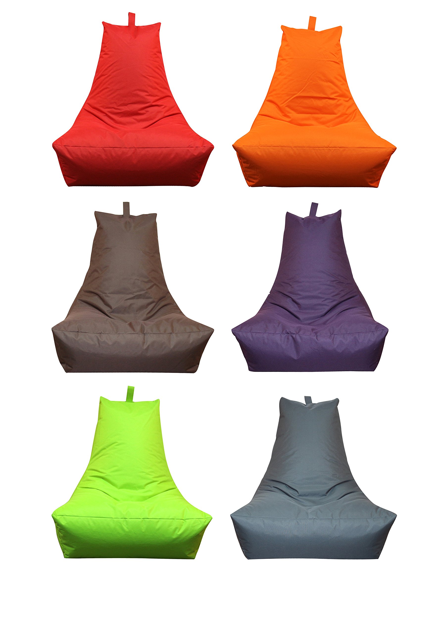 Mesana XXL Lounge-Sessel, ca. 100x90x80 cm, Sitzsack für Outdoor & Indoor, wasserabweisend, Farbe grau
