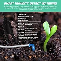 Vista 5 de Automatic Plant Waterer Indoor Self Watering System for 15 Potted Plants, Auto Drip Irrigation Kit Programmable Water Timer with Smart Humidity