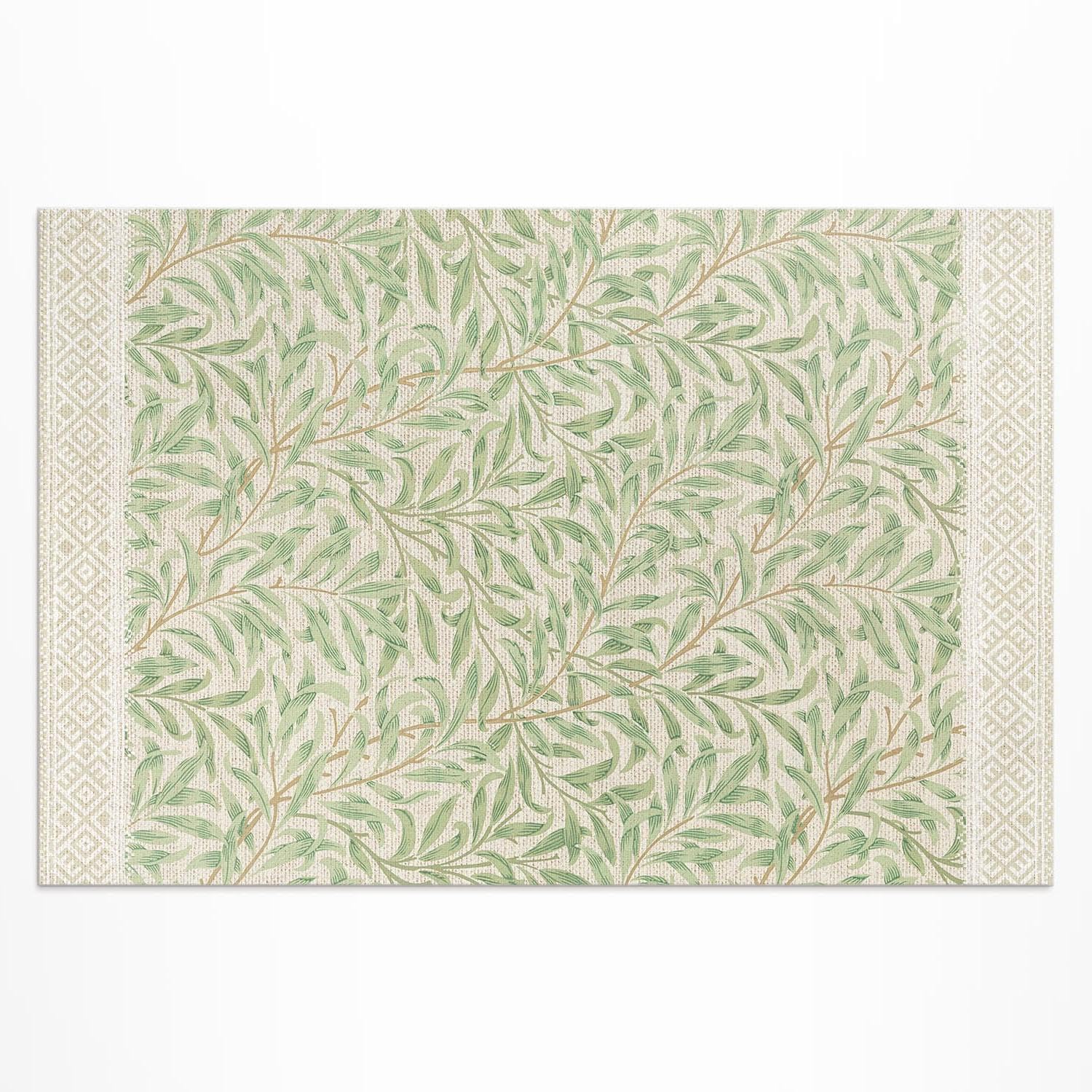 Tapis d'extérieur pour balcon et terrasse motif feuille 120x180 cm