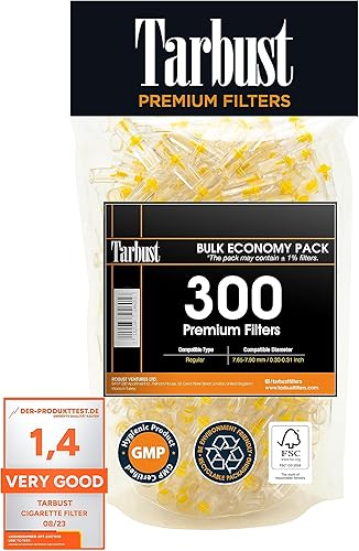Tarbust 300 filtros de cigarrillos, filtros de cigarrillos que eliminan alquitrán y productos químicos, puntas de filtro de cigarrillos para Tarbust 300 filtros de cigarrillos, filtros de cigarrillos que eliminan alquitrán y productos químicos, puntas de filtro de cigarrillos para