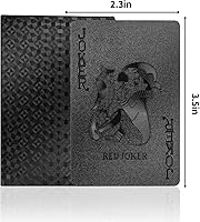 Vista 29 de Joyoldelf Black Playing Cards with Rose Pattern, 2pcs Deck of Cards, PVC Plastic & Waterproof Playing Cards, Cool Card Decks Suitable for Family or