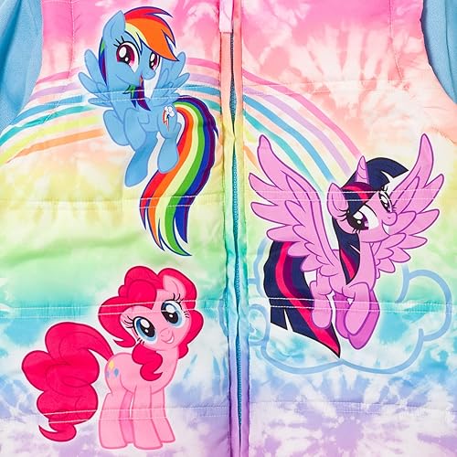 Miniatura 6 de My Little Pony Rainbow Dash - Chaqueta con cremallera para niñas de niños pequeños a niños pequeños