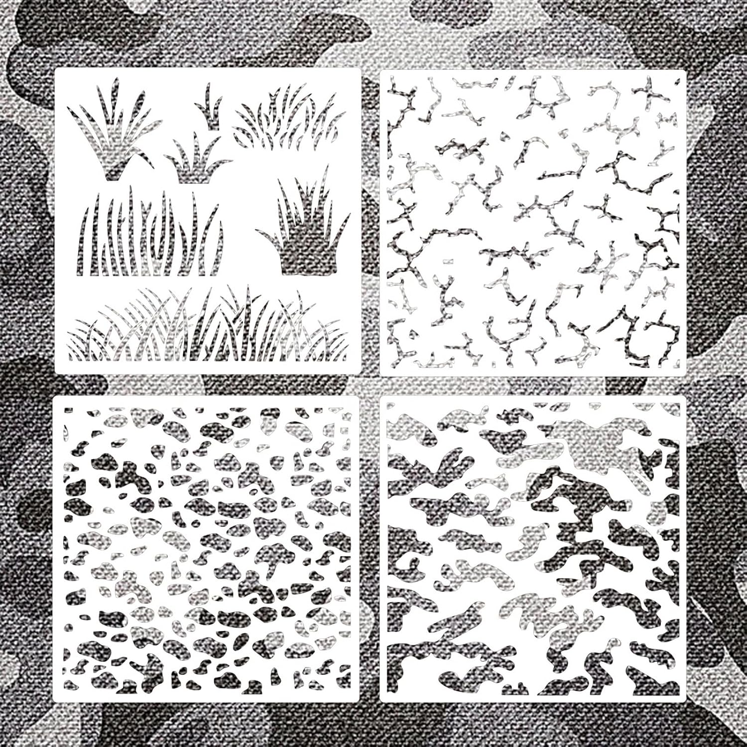 Camo Stencils for Spray Paint, Camouflage Pattern Stencils