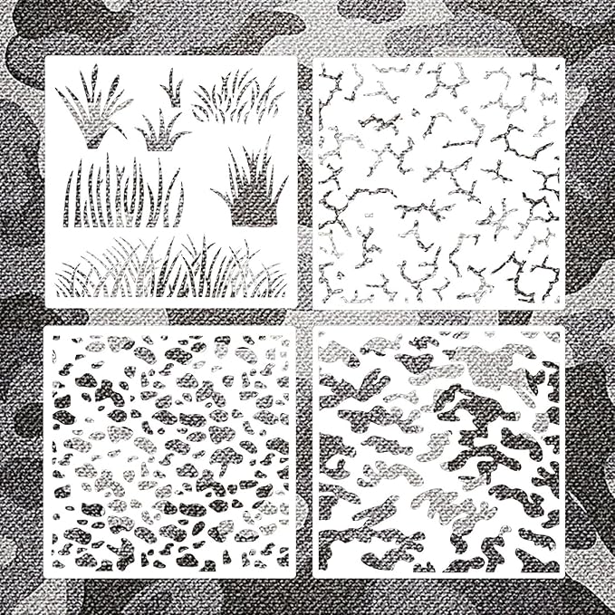 Camo Stencils for Spray Paint, Camouflage Pattern Stencils