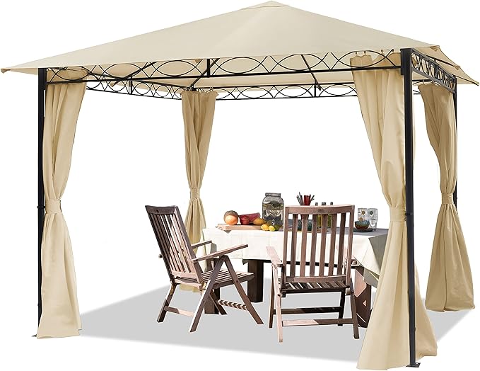 TOOLPORT Gazebo da Giardino 3x3 m 100 Impermeabile con 4 Teli