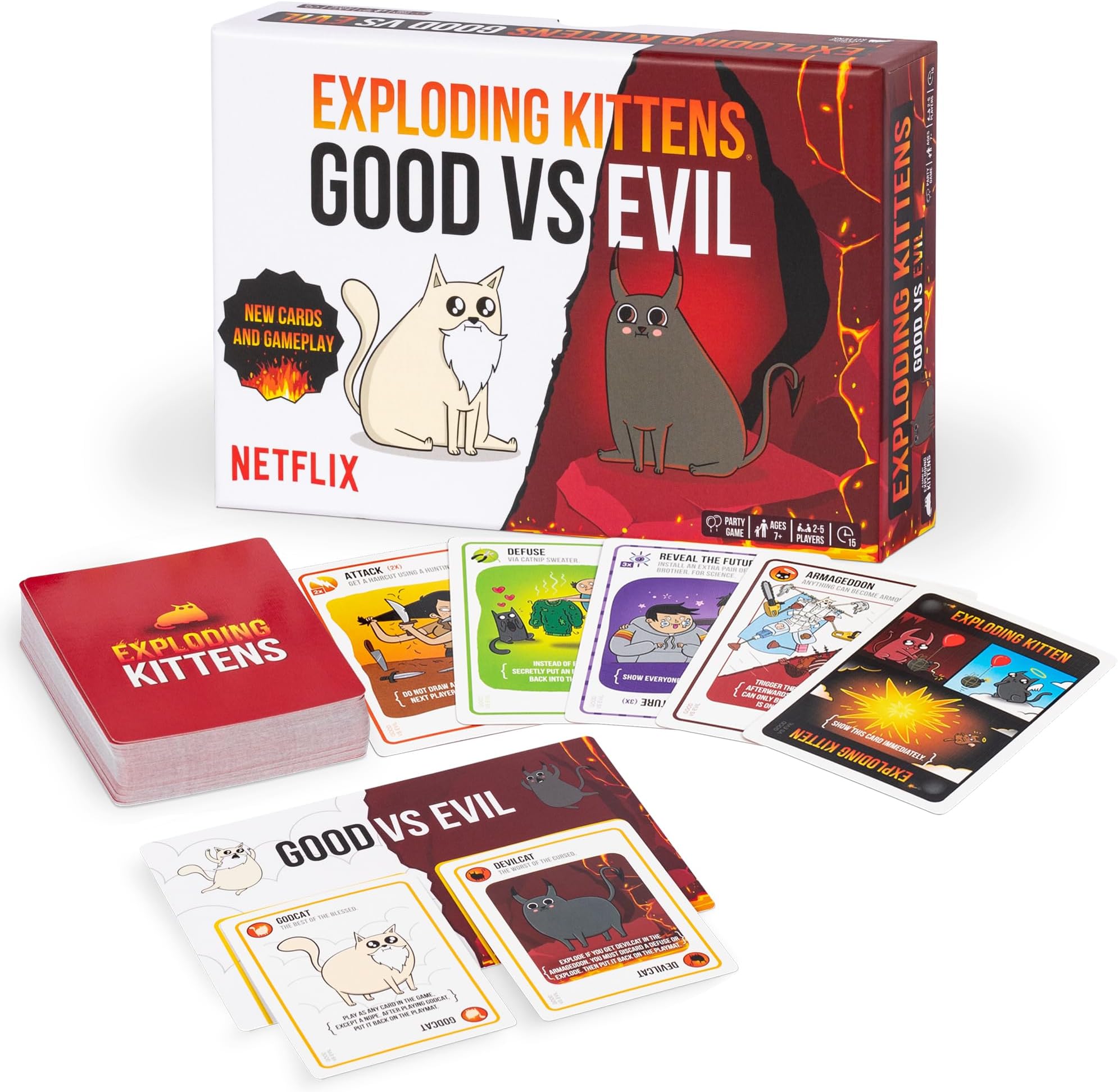 Good vs. Evil 2-5 Players - Ages 7+ - Inspired by Netflix Show - Party & Family Card Game for Kids & Adults