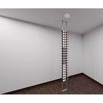 Amazon Com Ultra Wine Racks Floor To Ceiling Mount 1 Side 2 Post 2 Deep Display Bundle For 8 9ft Ceilings Chrome Home Kitchen