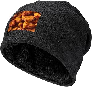 Crispy Chicken Nuggets Fashion Knit Beanies Fleece Lined Cap Snow Skull Cap for Men Women