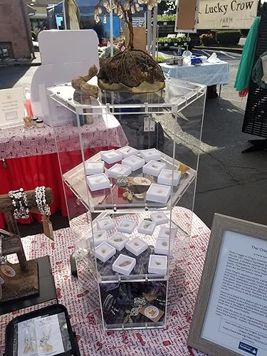 Miniatura 6 de FixtureDisplays Vitrina giratoria de acrílico transparente de plexiglás para Jewewlry, teléfono celular, valioso 12"x12"x22" 14603-NEW-2D