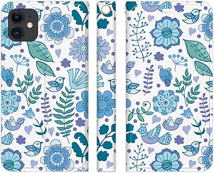Amazon Co Jp Ruuu ベルトなし Iphone13 対応 手帳型 スマートフォン Iphoneケース スマホ ケース カバー 鳥 イラスト ホワイト 花 花柄 とり 葉っぱ チューリップ 春 白 小鳥 かわいい 可愛い おしゃれ レディース パターン 柄 スタンド付 携帯カバー ベルト無し 帯なし