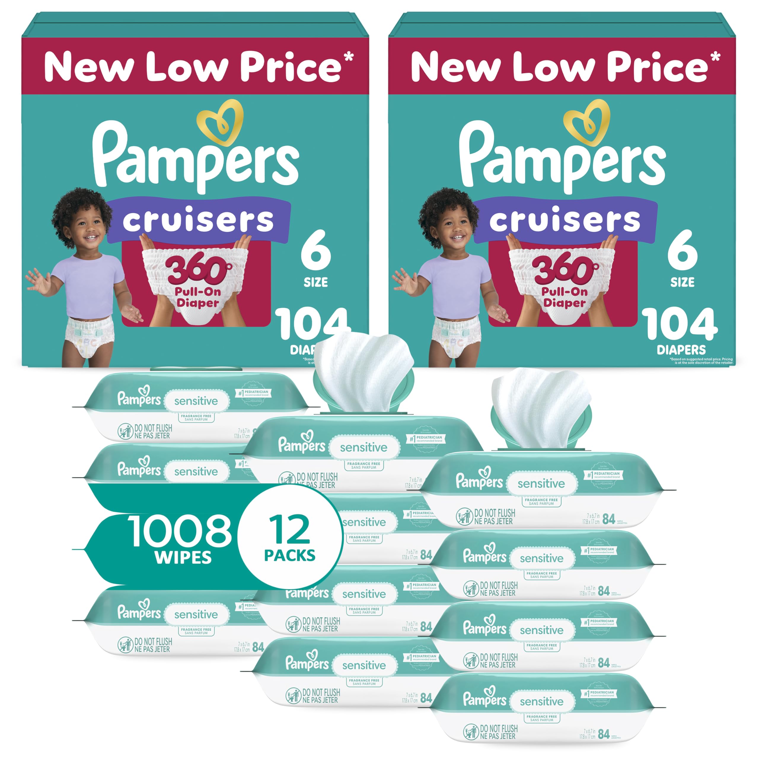Amazon.com: Pampers Pull On Cruisers 360° Fit Disposable Baby