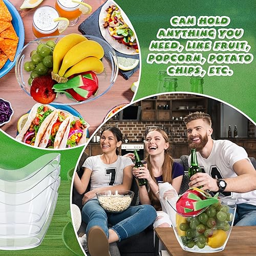 Miniatura 7 de Cubetas de hielo, cubeta de hielo acrílico transparente para fiestas, cubo de plástico champán, bañera de bebidas de 3.5 litros para bar de cóctel