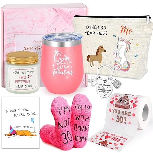 AWDK 40th Birthday Gifts Women, 40th Birthday Fabulous gifts for Mom, Grandma, Friend, Aunt, Bestie, Coworker, Birthday gifts for women 7 PCS