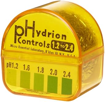 Micro Essential Lab 418 Hydrion Short Range pH Paper Refills, 1.2 - 2.4 pH