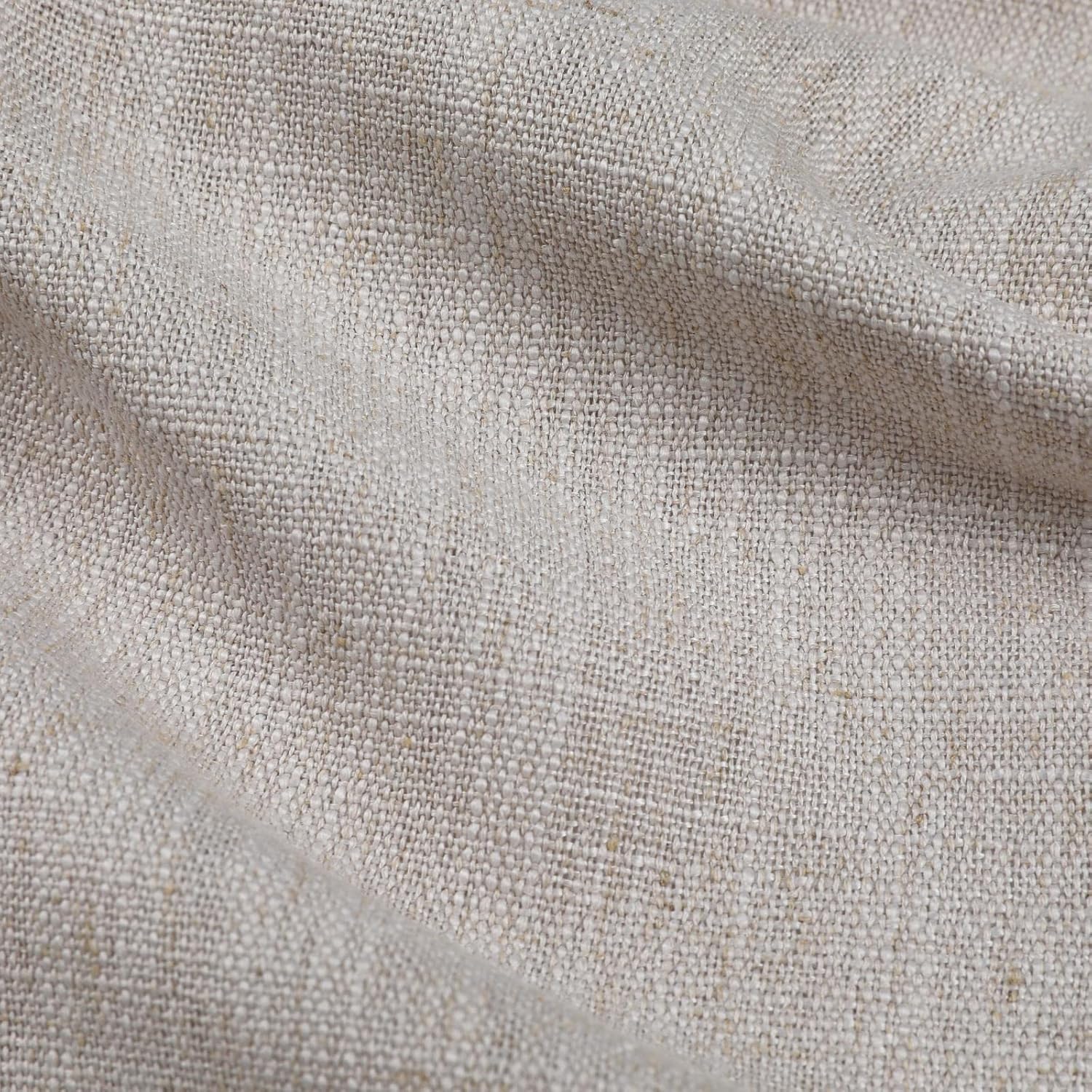 ChadMade Extra Wide 100 Inches Wide Faux Linen Curtain Room Darkening Drape in Living Room Bedroom Glass Door 100Wx84L, 1 Panel, Birch, Tallis Collection