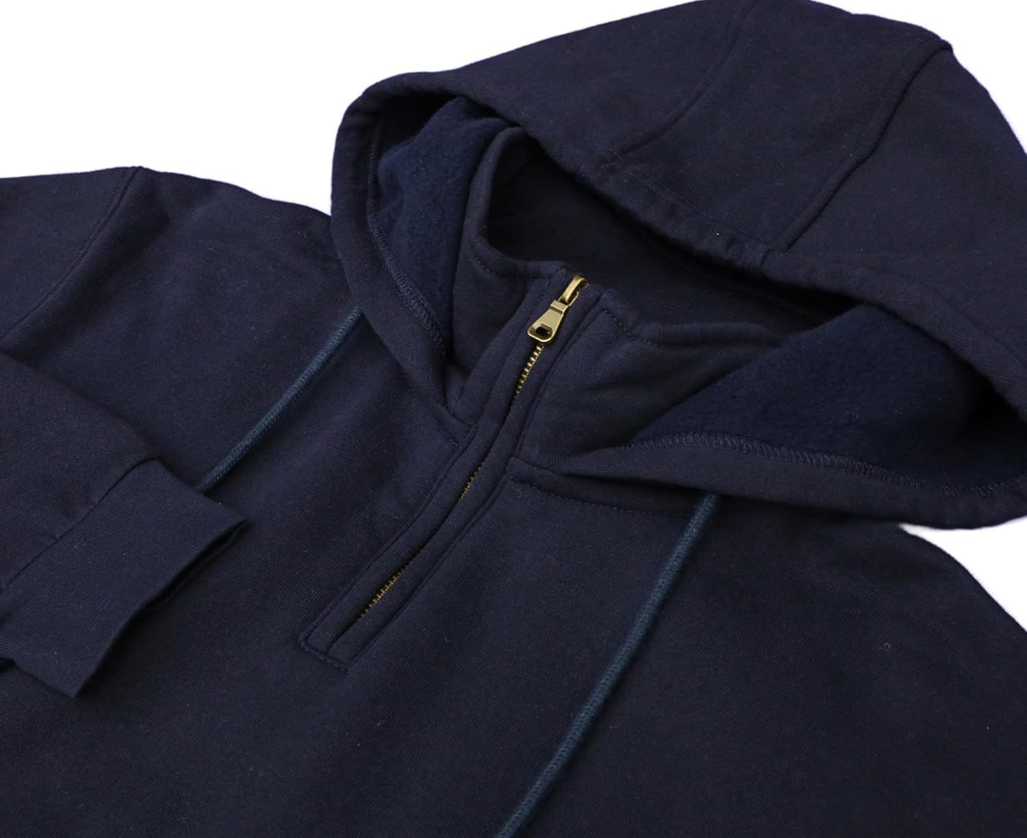 BOCOMAL FR Hoodies 1/4 Zipper Pullover 10.5oz Cotton Fleece Fire Resistant Hooded Sweatshirts-NFPA2112 CAT2 - Image 7