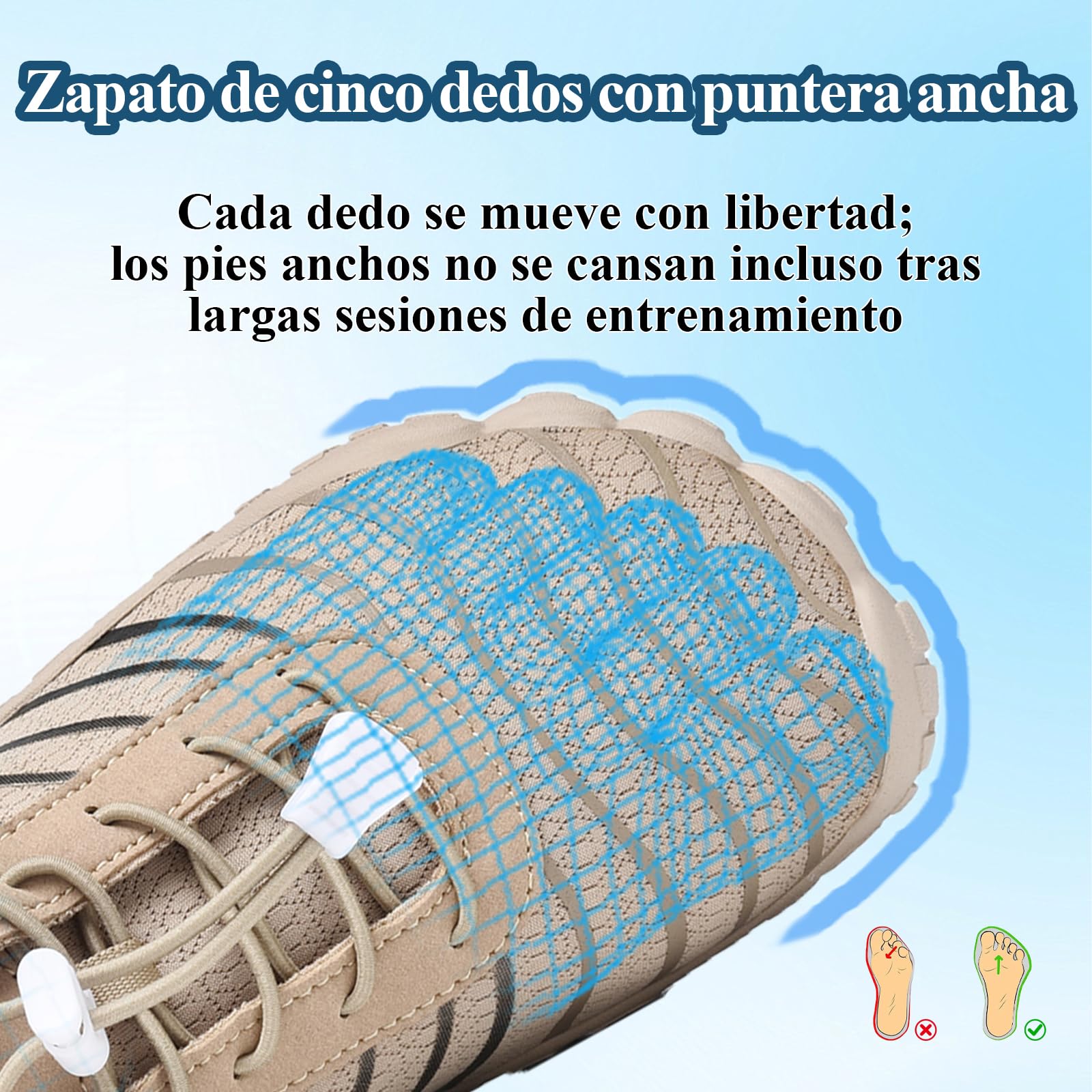 Zapatos Descalzos Mujer Hombre Zapatos de Agua Ligero Respiratorio Rápido Secado y Minimalismo Barefoot Zapatillas Mujer Hombre Zapatos de Deportes Acuaticos 36-46 EU