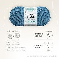 Vista 4 de Lion Brand Yarn - Ovillo de lana Wool-Ease Thick & Quick color fuerza aérea