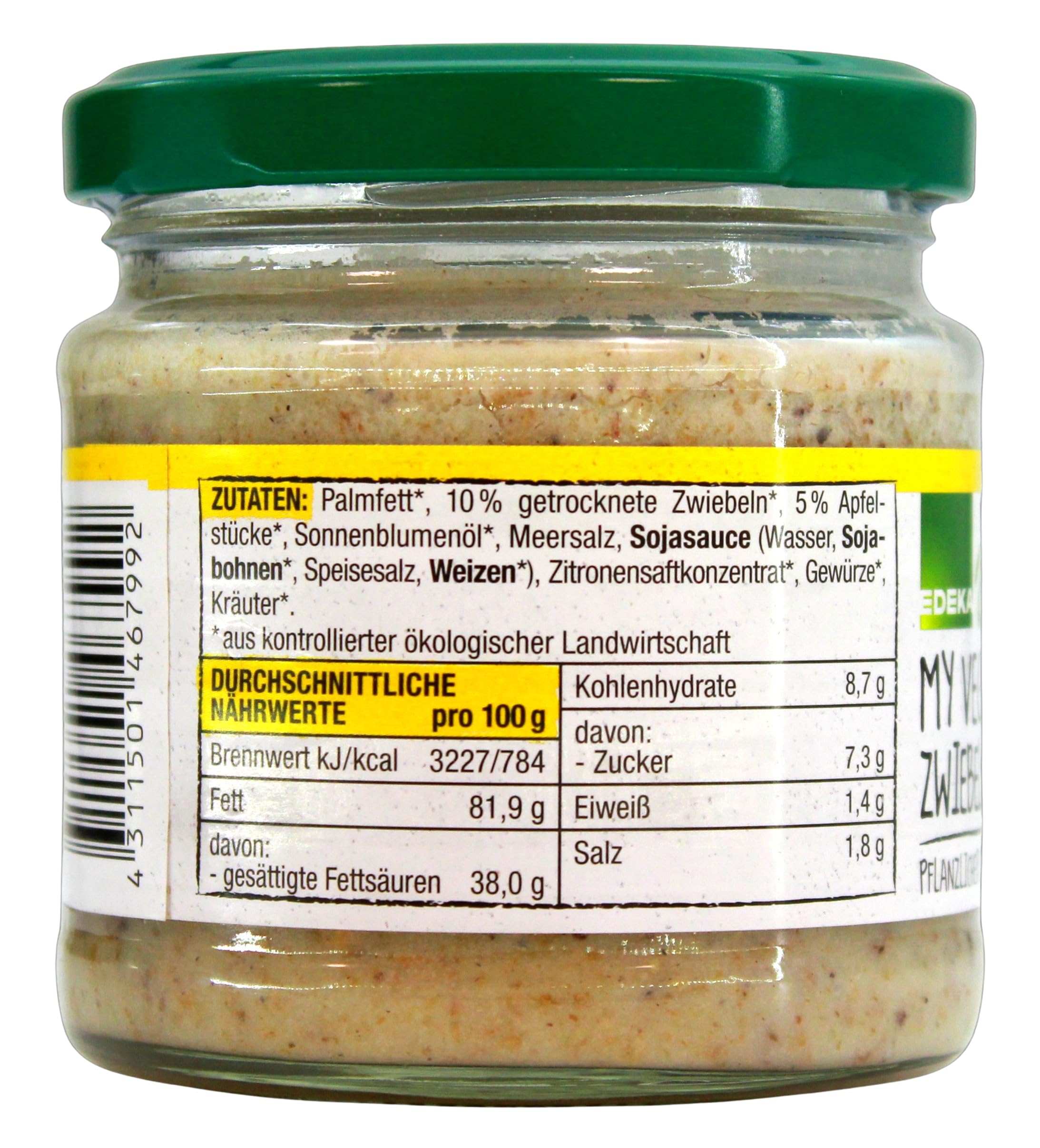 Edeka Bio My Veggie Zwiebelschmelz pflanzlicher Brotaufstrich, 5er Pack (5 x 150g)