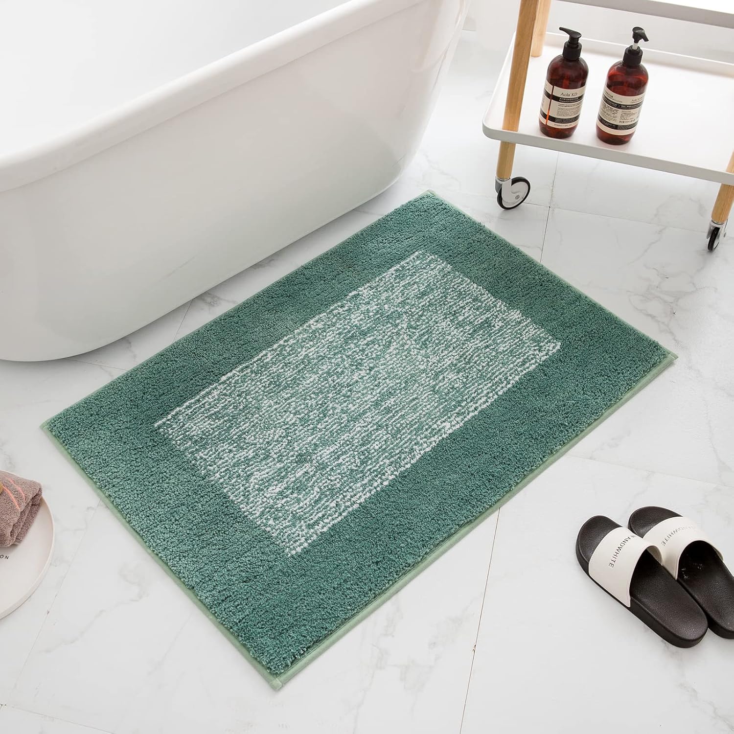 MiXXAR Bath Mat Rug,NonSlip Extra Long Bath Mat,Machine Washable Fluffy Microfiber
