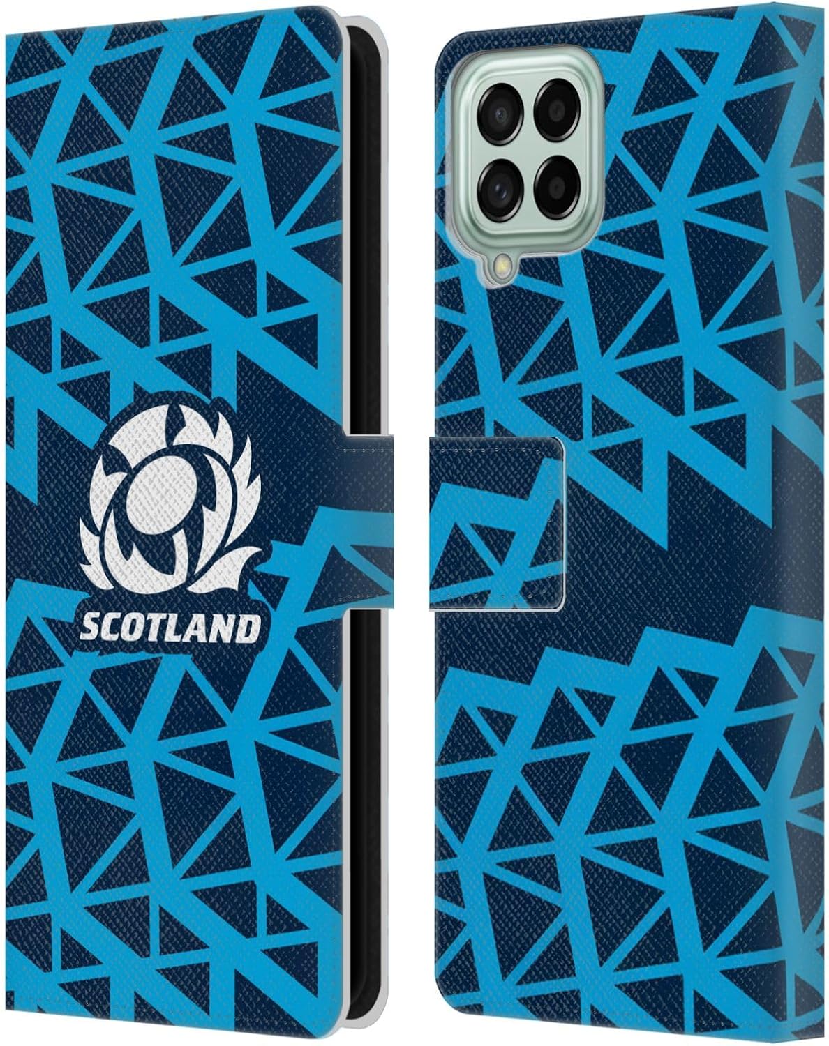 Head Case Designs Officially Licensed Scotland Rugby Training 2025/26 Crest Kit Leather Wallet Case Compatible with Samsung Galaxy M53 (2022)