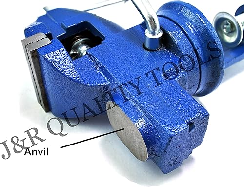 Miniatura 4 de VCT Tornillo de banco con base giratoria de sujeción de 2 pulgadas, soporte portátil para banco de trabajo, hogar, perforación, carpintería