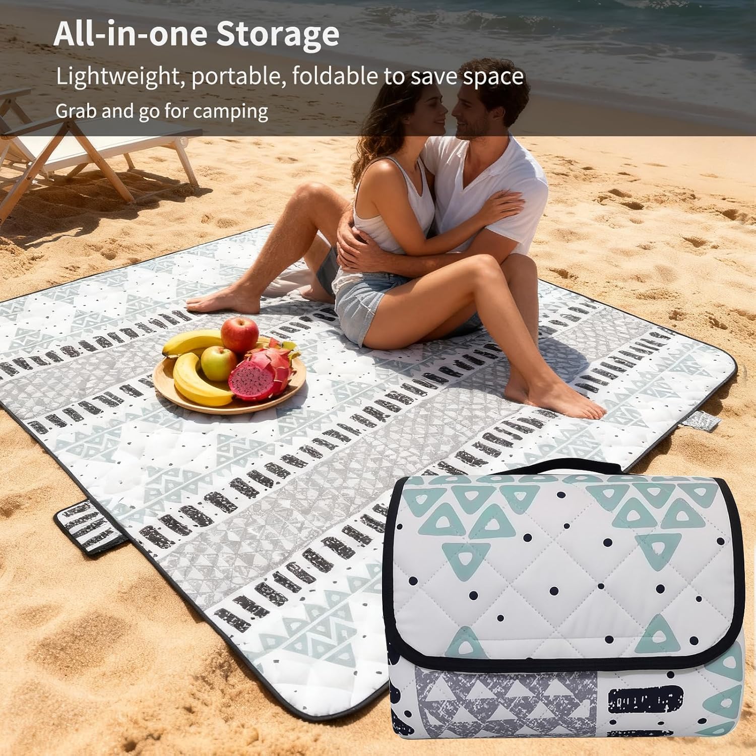 80''x80'' Checkered Picnic Blankets, Thickened Large Beach Blanket, Waterproof Foldable Outdoor Mat for Camping Beach Tent Park