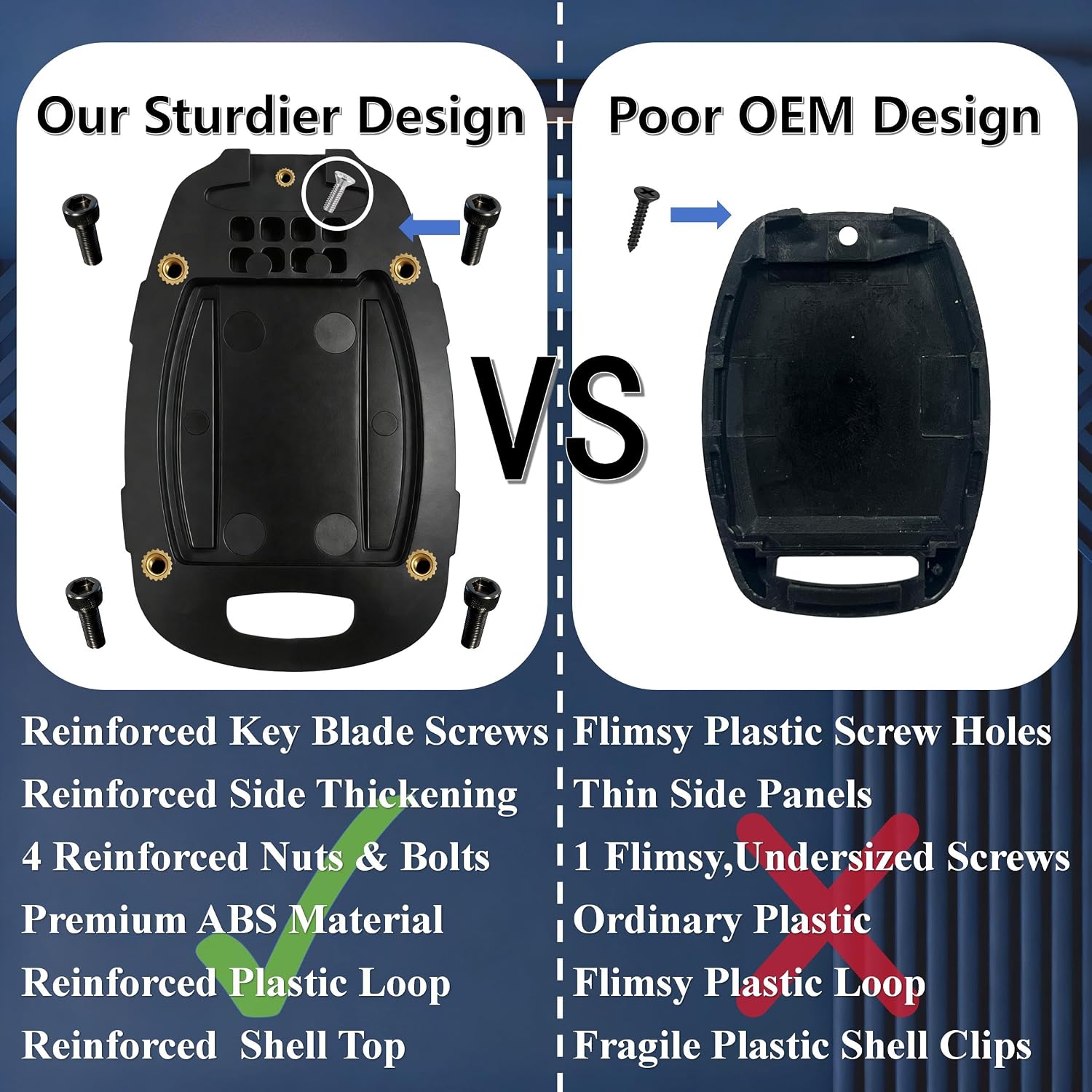 Key Fob Shell Replacement for Honda Accord 2003-2012, Civic 2006-2013, Pilot 2009-2015, CRV 2005-2006 | No Blade Cutting Required - Built Tough and Crack-Resistant, Easy Assembly (B, 4-Button) image 4
