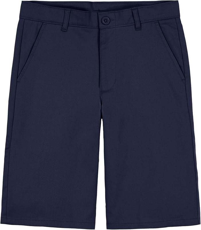 Nautica Pantalón corto de sarga con frente plano de uniforme escolar para niño