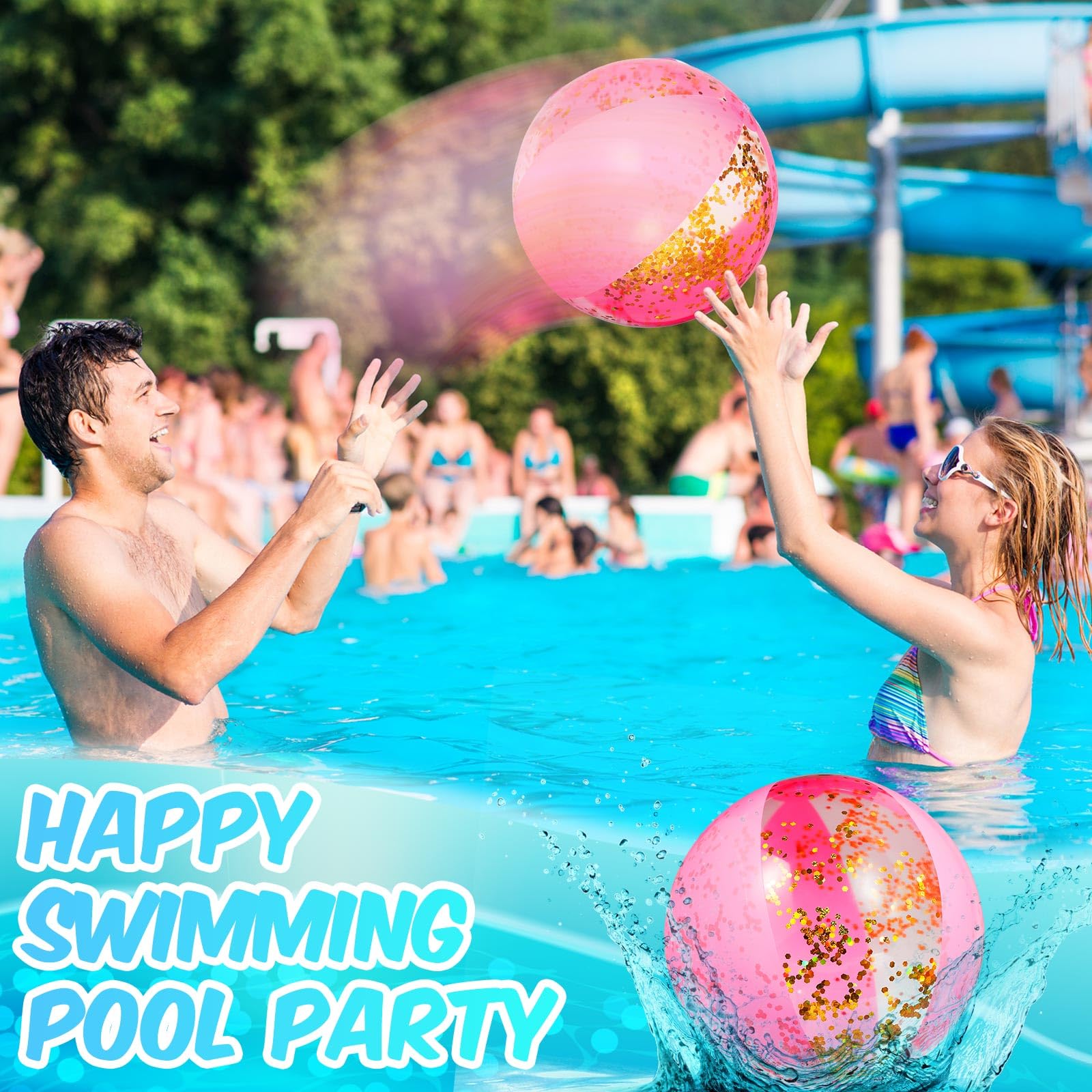 Amazon.co.jp: キラキラビーチボール 20個パック バルク16インチ