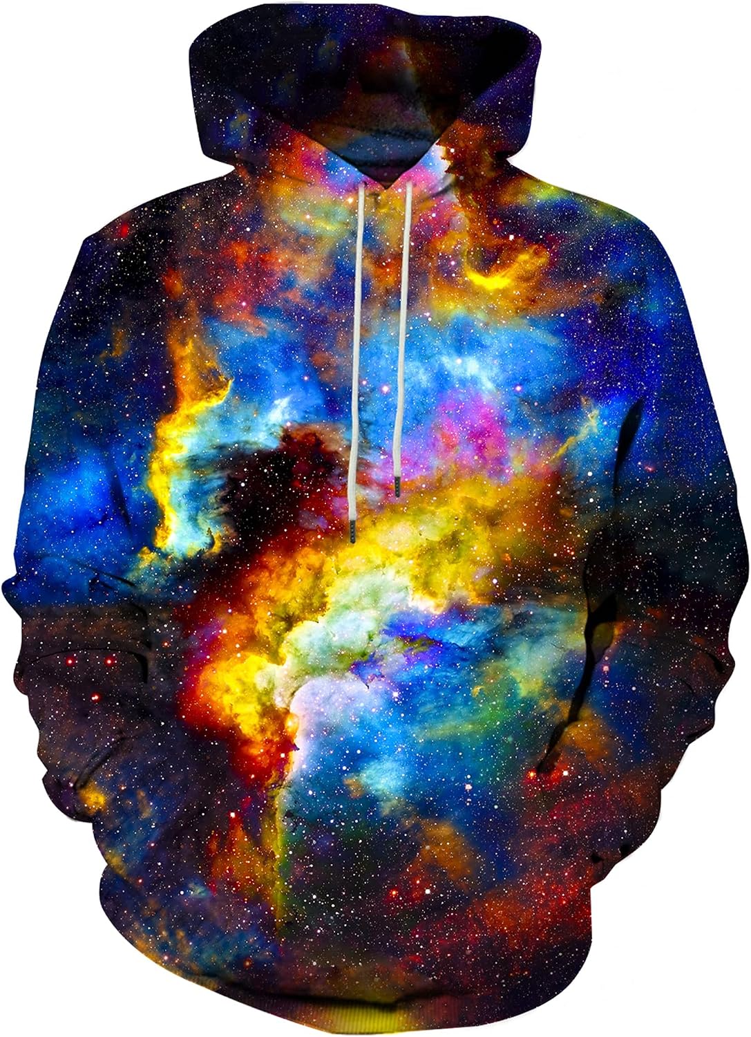 Asylvain Unisex Graphic Hoodies 3D Cool Design Print Colorful Hooded Sweatshirt for Men and Women