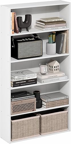 Miniatura 26 de Furinno JAYA Estantería de Libros, Estantería de 3 Niveles, Librero con Estantes Ajustables, 9.5 x 24.5 x 40.3 pulgadas, para Sala de Estar,