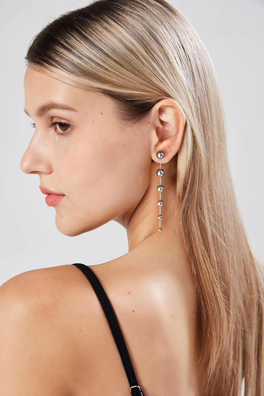 Long Shell Pearl Dangle Earrings for Women Bridal Wedding Prom Elegant Drop Earrings Jewelry Gift - Image 3