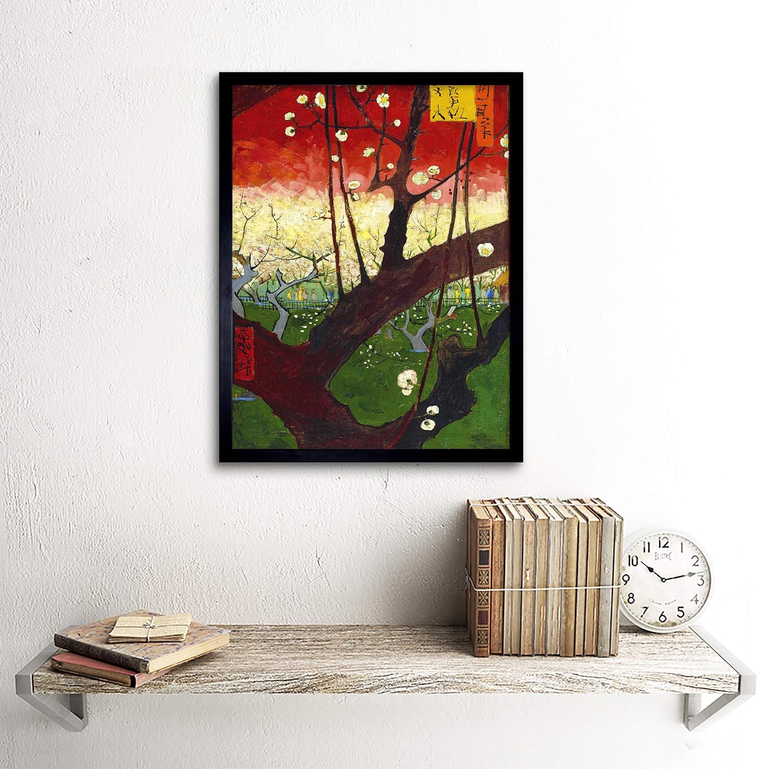 Vincent Van Gogh Bloeiende Pruimenboomgaard Naar Hiroshige Art Print Framed Poster Wall Decor 12x16 inch