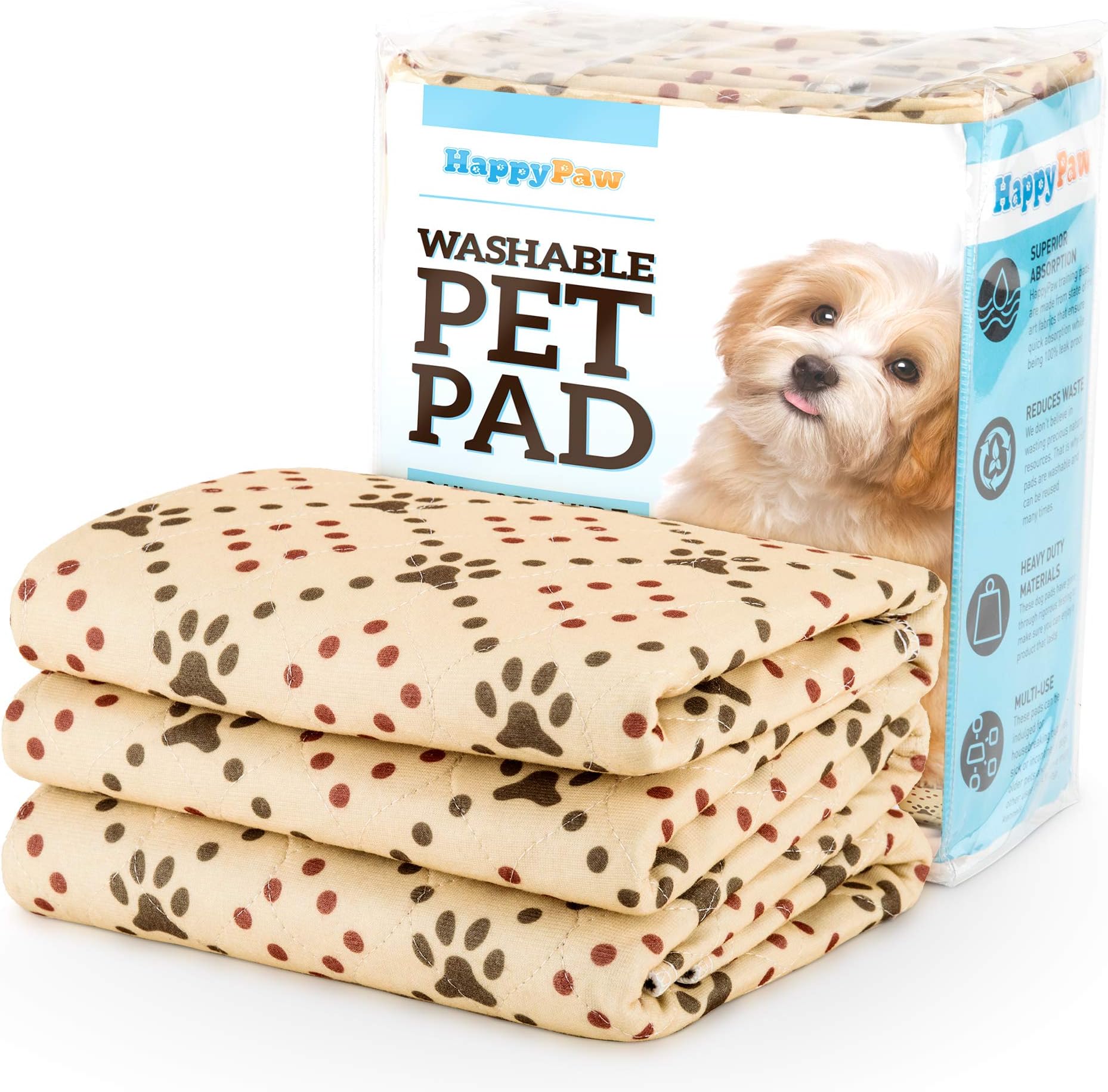 Washable Pee Pads for Dogs (2 Pack) - Large 36" x 30" Reusable Pee Pads for Puppy, Adult, Senior Pets - Whelping Pad XL Size for Training with Extra Absorbent Waterproof Layers - Machine Washable
