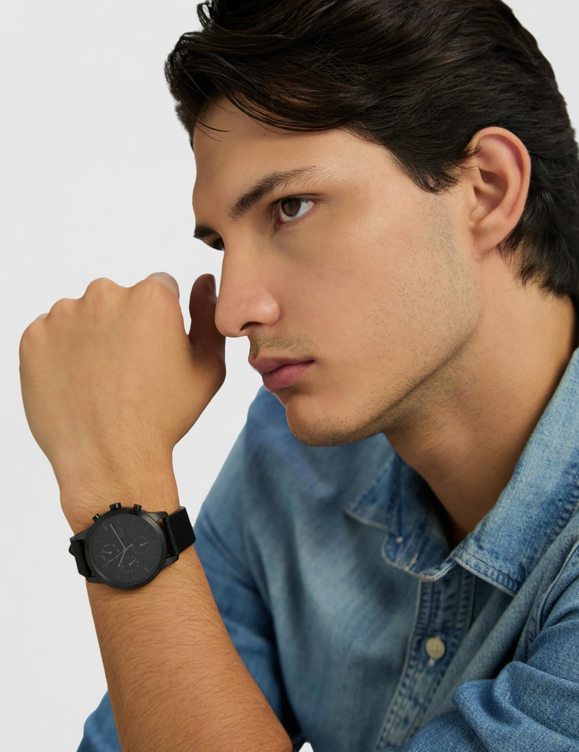 Lacoste Montre Analogique Multifunction à Quartz pour Homme Collection LACOSTE.12.12 avec Bracelet en Cuir Noir - 2010997