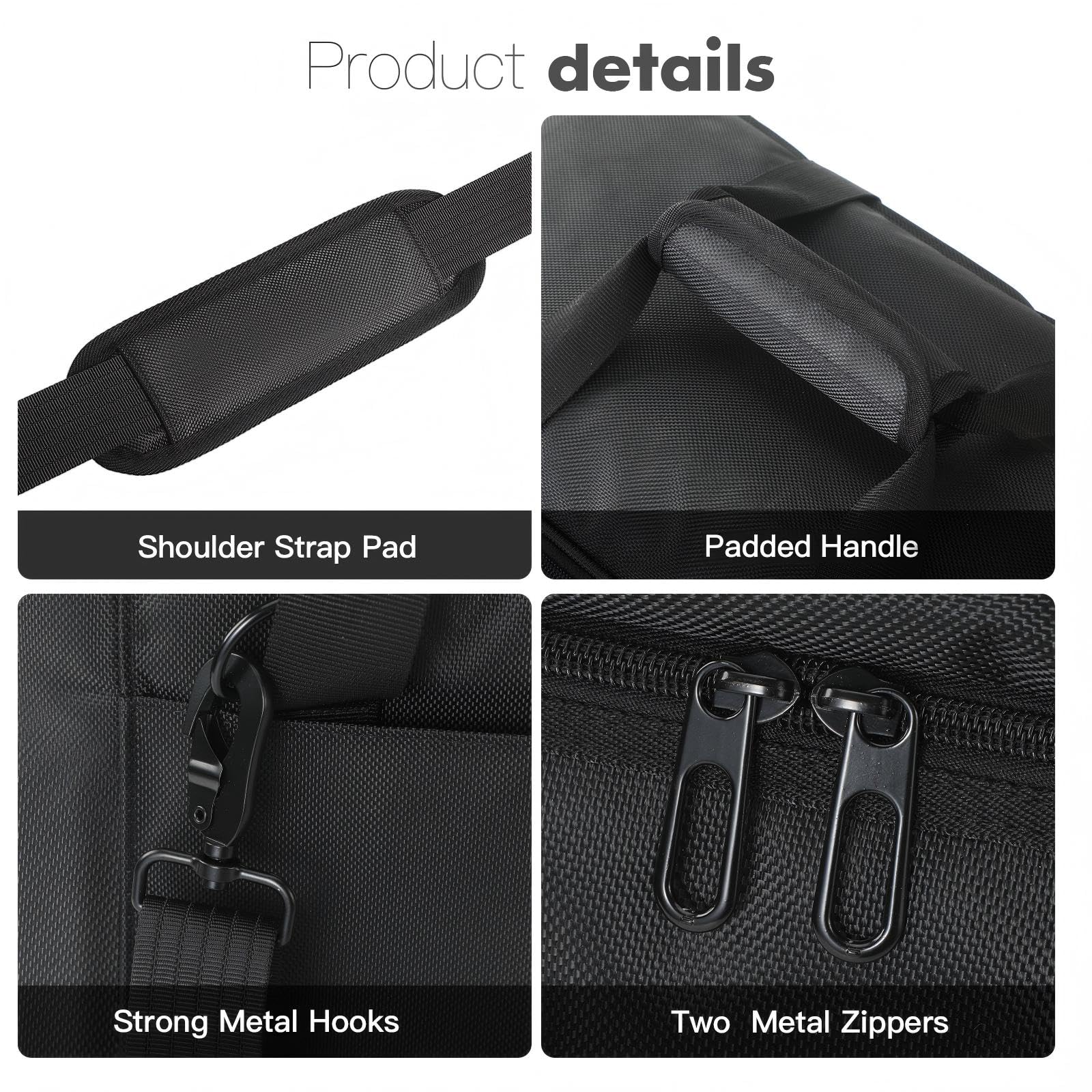 Custodia da trasporto compatibile con ECOFLOW DELTA 3 Max Plus/Delta 3 Max Power Station portatile da viaggio borsa con tasche, finestre a dissipazione del calore e accessori per tracolla