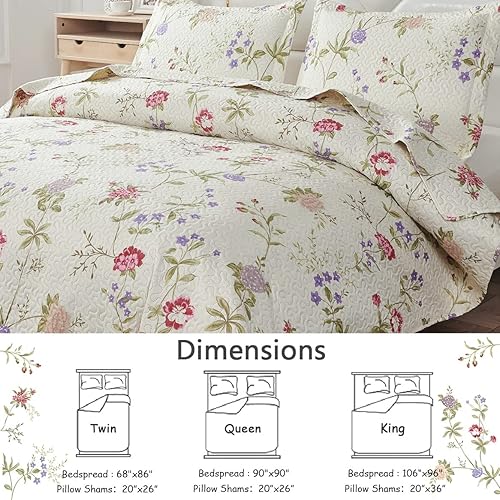 Miniatura 5 de Colcha con hojas y flores de verano para cama king, ligera, color rosa, verde juego de cama suave y delgado con plantas, para sofá cama, para el