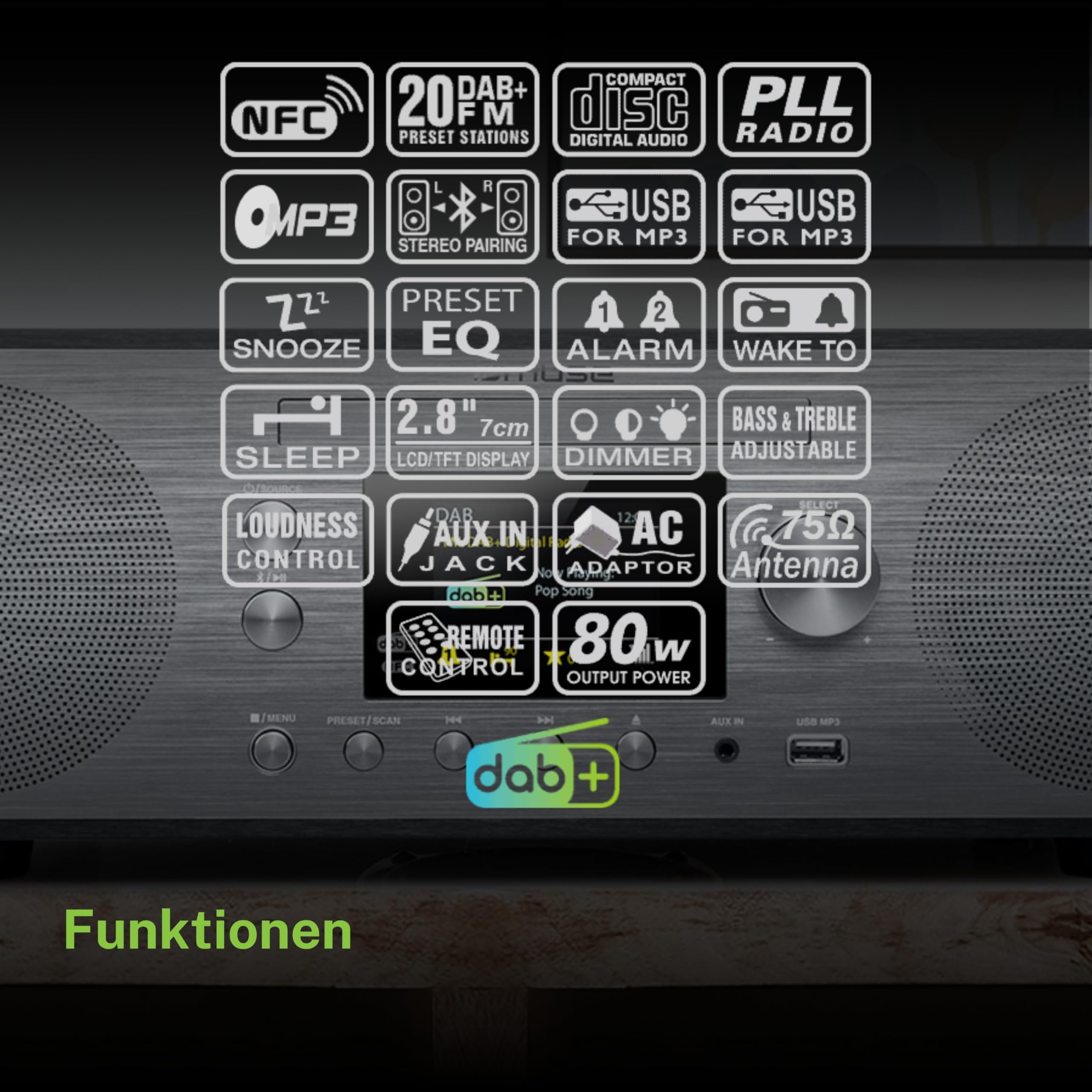 MUSE Micro chaîne HiFi M-885 DBT