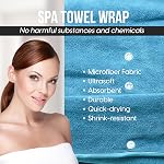 GEN'C BÉAUTY Spa Towel Wrap Microfiber Bathrobe Adjustable Shower Robe for Women S-L (White)