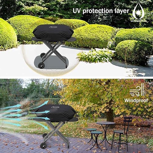 Miniatura 5 de Cubierta de parrilla portátil resistente para Coleman Roadtrip 285LXLXXLXE y Smoke Hollow 205 Grills, cubierta de parrilla pequeña al aire libre,