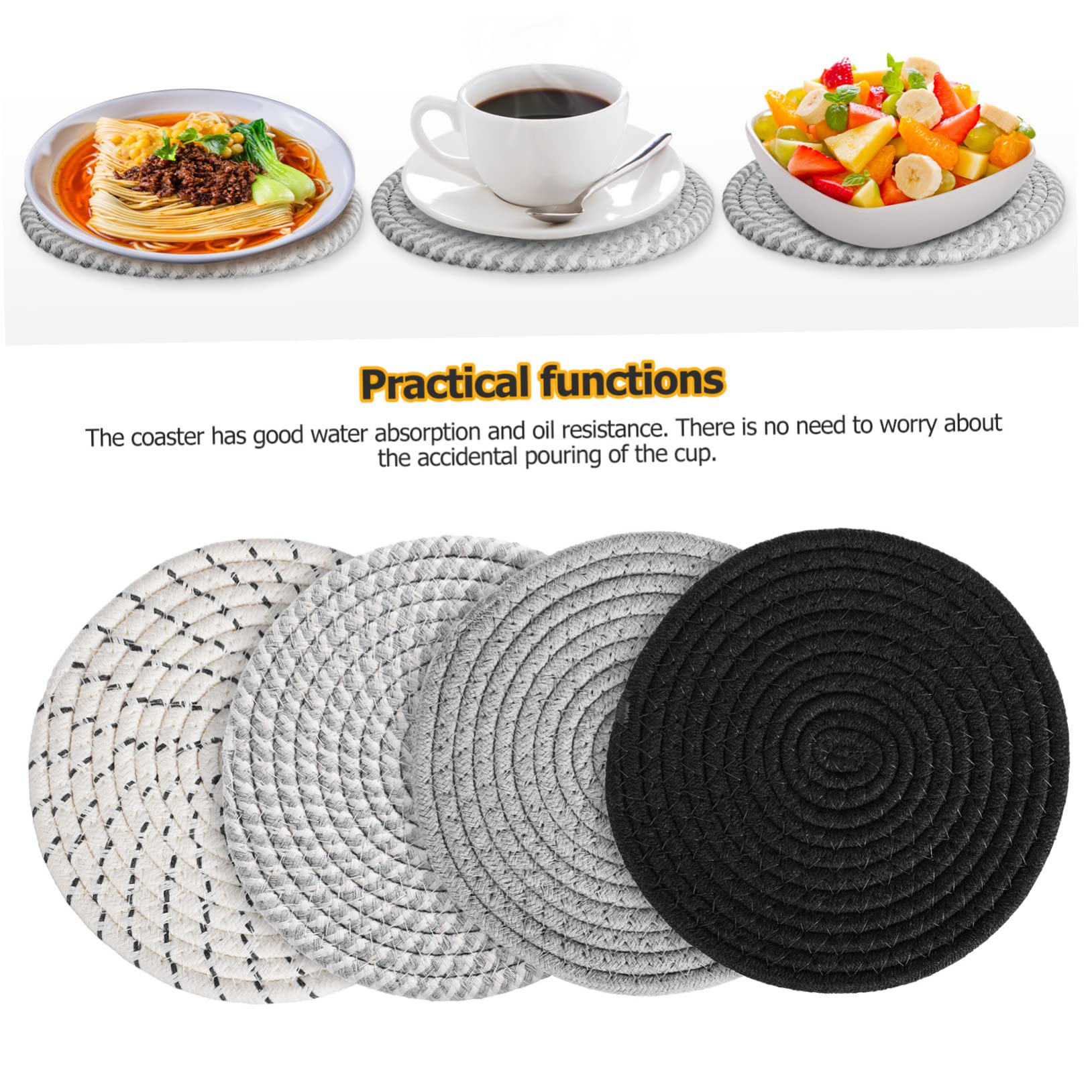 Mikinona Juego de Protectores para Sartenes Redondos Antideslizantes de Fieltro con Forma de Flor, Accesorios Esenciales de Cocina y Soporte para Ollas