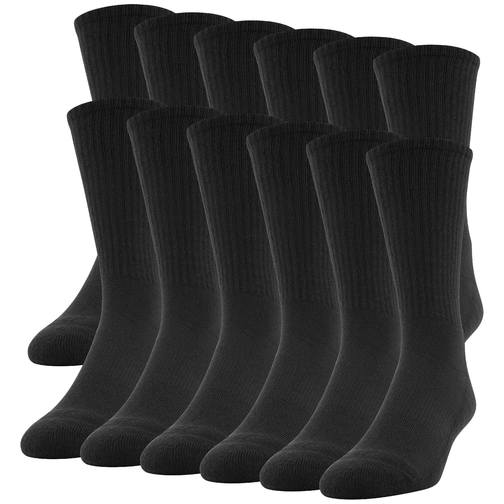 Men's Performance Crew Socks, 12 Pairs