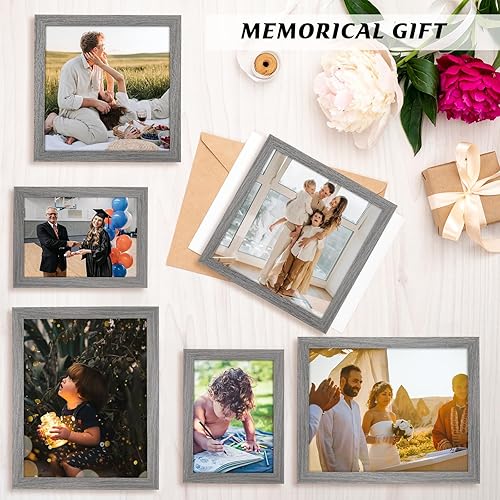 Vista 46 de Marco gris rústico de 18 x 24 pulgadas, marco para póster de 18 x 24 pulgadas, color gris envejecido, grande, retro, natural, 24 x 18 pulgadas