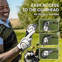 Vista 41 de FINGER TEN Premium Synthetic Leather Stylish Iron & Wedge Golf Head Covers Value 12 Piece Set, Embroidered Labels & Fits Most Clubs Gift Set, Travel